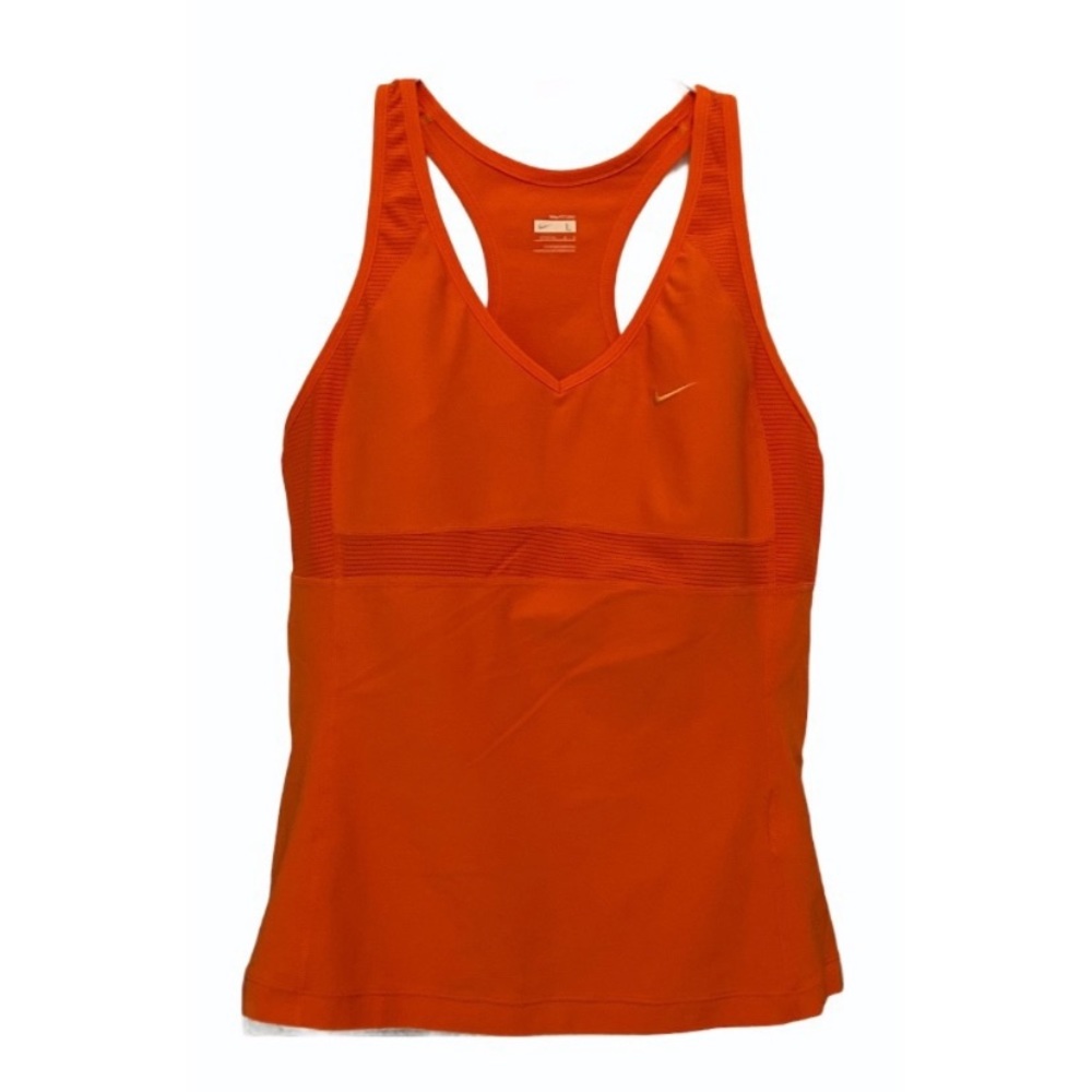 Nike FitDry Tangerine Workout Tank Top with built in Bra